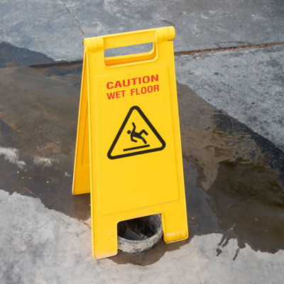 Caution wet floor sign